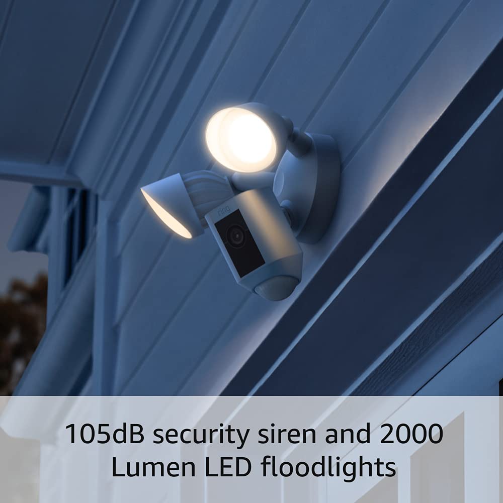 Ring Floodlight Cam Wired Plus with motion-activated 1080p HD video, White (2021 release) image 5