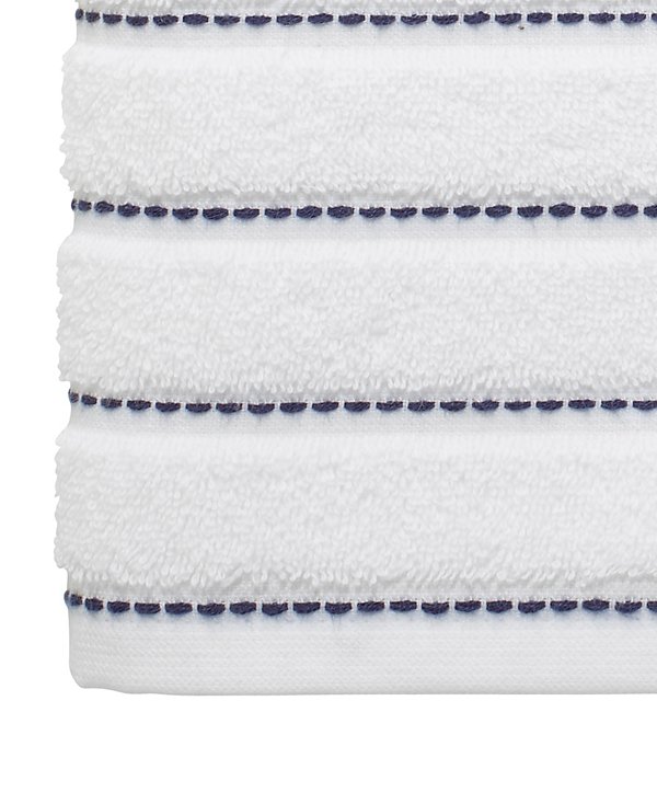 Flamingo Ticking Stripe 2-Pc. Bath Towel Set, 27" x 54" image 2