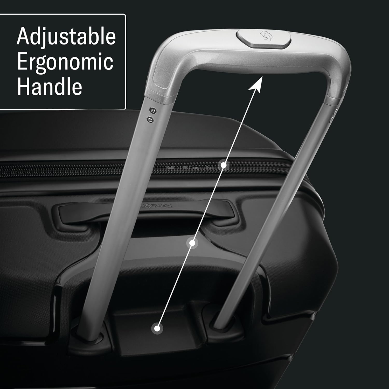 Samsonite Freeform Hardside Expandable with Double Spinner Wheels, Carry-On 21-Inch, White/Grey image 5