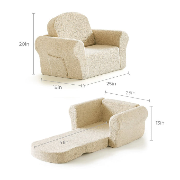 Tiny Land® Afternoon Couch - Cream Kids Chair image 4