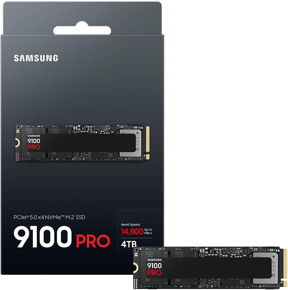 Samsung SSD 9100 PRO 4TB, PCIe 5.0x4 M.2 2280, Seq. Read Speeds Up to 14,800MB/s, Best for AI Computing, Gaming, and Heavy Duty Workstations (MZ VAP4T0B/AM) image 3