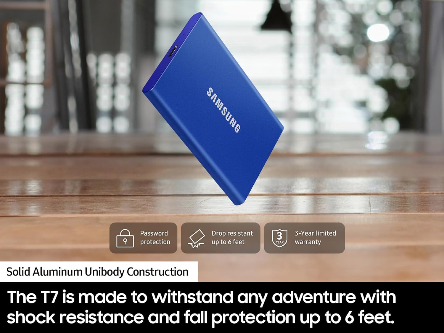 SAMSUNG T7 Portable SSD, 4TB External Solid State Drive, Speeds Up to 1,050MB/s, USB 3.2 Gen 2, Reliable Storage for Gaming, Students, Professionals, MU-PC4T0T/AM, Gray image 6