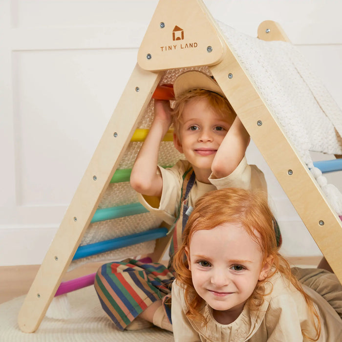 Tiny Land® 7-in-1 Rainbow Climbing Set with Play Pad image 2