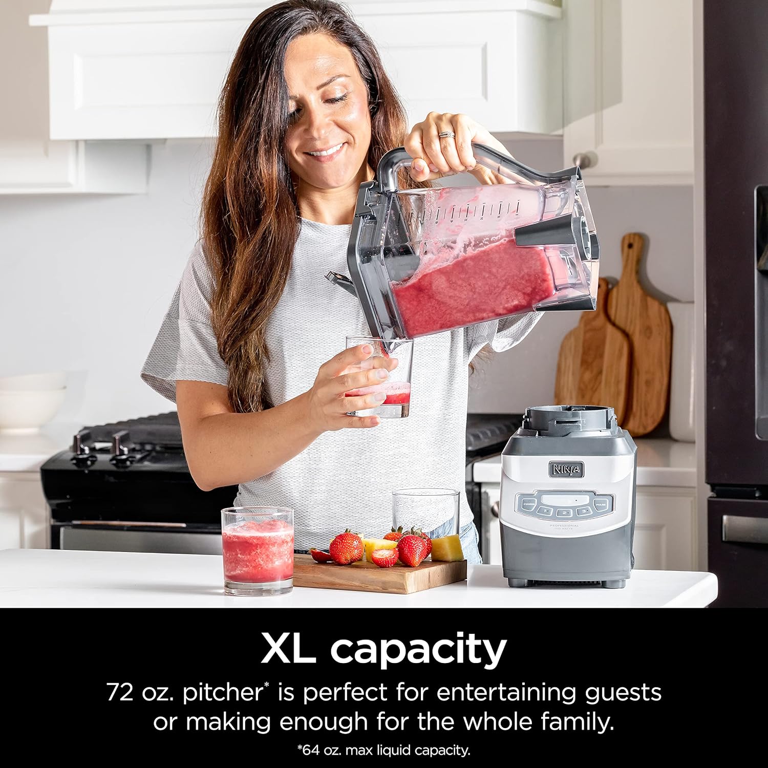 Ninja BL660 Professional Compact Smoothie & Food Processing Blender, 1100-Watts, 3 Functions -for Frozen Drinks, Smoothies, Sauces, & More, 72-oz.* Pitcher, (2) 16-oz. To-Go Cups & Spout Lids, Gray image 3