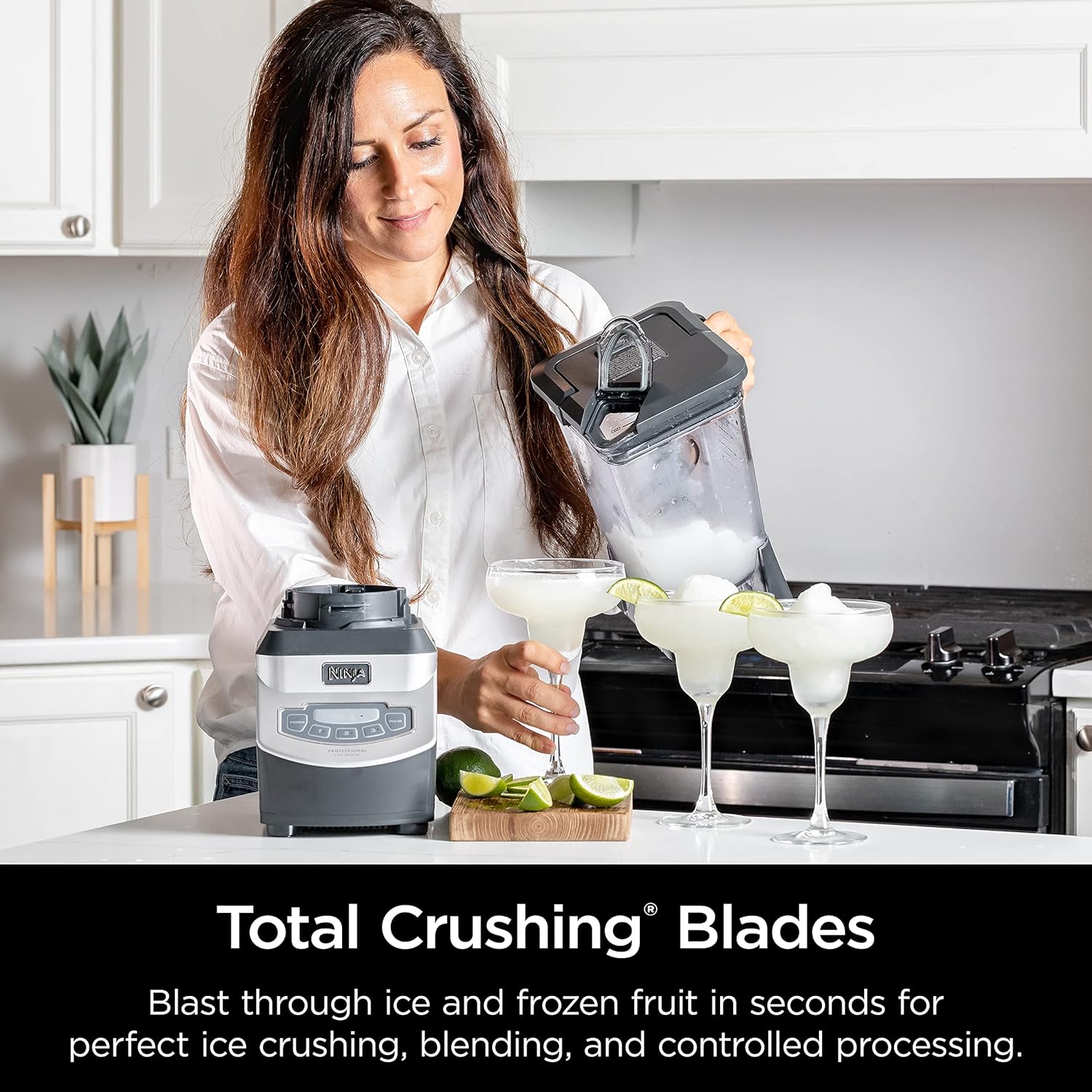 Ninja BL660 Professional Compact Smoothie & Food Processing Blender, 1100-Watts, 3 Functions -for Frozen Drinks, Smoothies, Sauces, & More, 72-oz.* Pitcher, (2) 16-oz. To-Go Cups & Spout Lids, Gray image 4