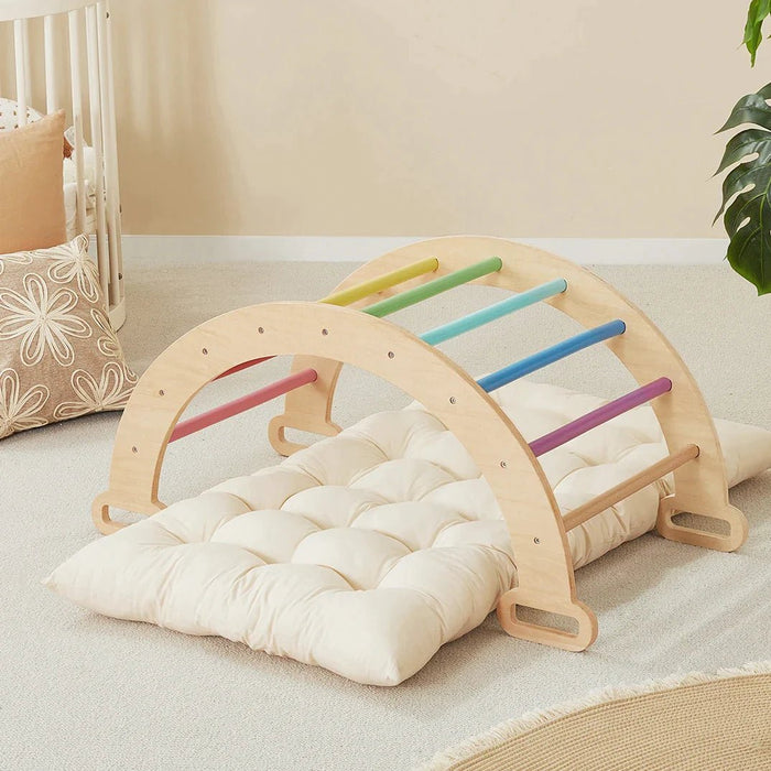 Tiny Land® 7-in-1 Rainbow Climbing Set with Play Pad image 5