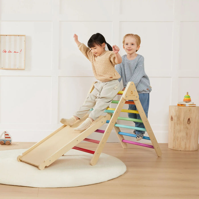 Tiny Land® 7-in-1 Rainbow Climbing Set with Play Pad image 6