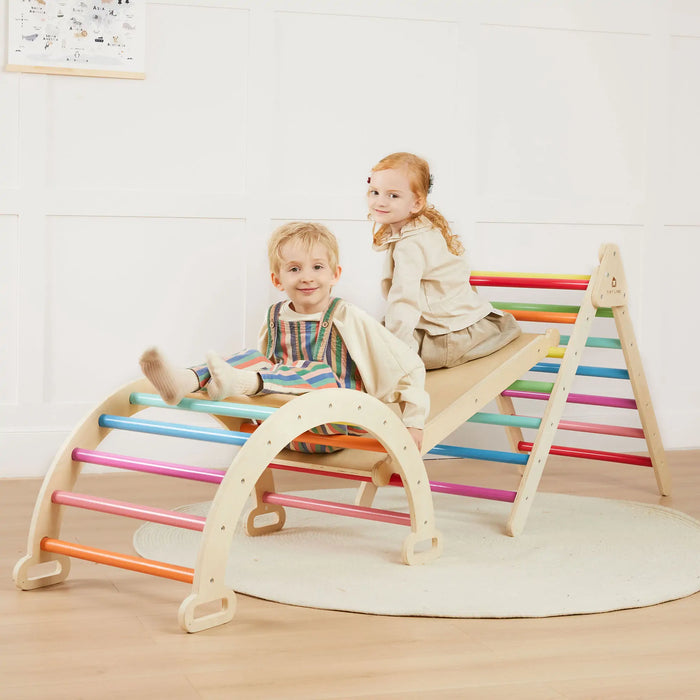 Tiny Land® 7-in-1 Rainbow Climbing Set with Play Pad image 7