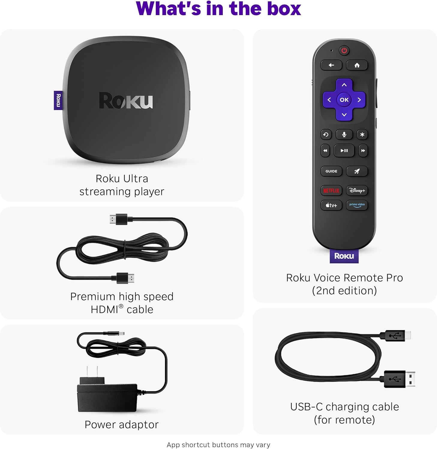 Roku Ultra - Ultimate Streaming Player - 4K Streaming Device for TV with HDR10+, Dolby Vision & Atmos - Bluetooth & Wi-Fi 6- Rechargeable Voice Remote Pro with Backlit Buttons - Free & Live TV image 6