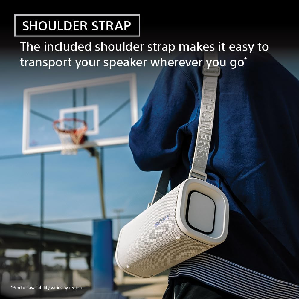 Sony ULT Field 5 Wireless Portable Bluetooth Speaker, IP67 Waterproof, Dustproof, and Rustproof with Enhanced Bass, 25 Hour Battery, 360° Party Light, and Shoulder Strap (SRSULT50B), Black image 4