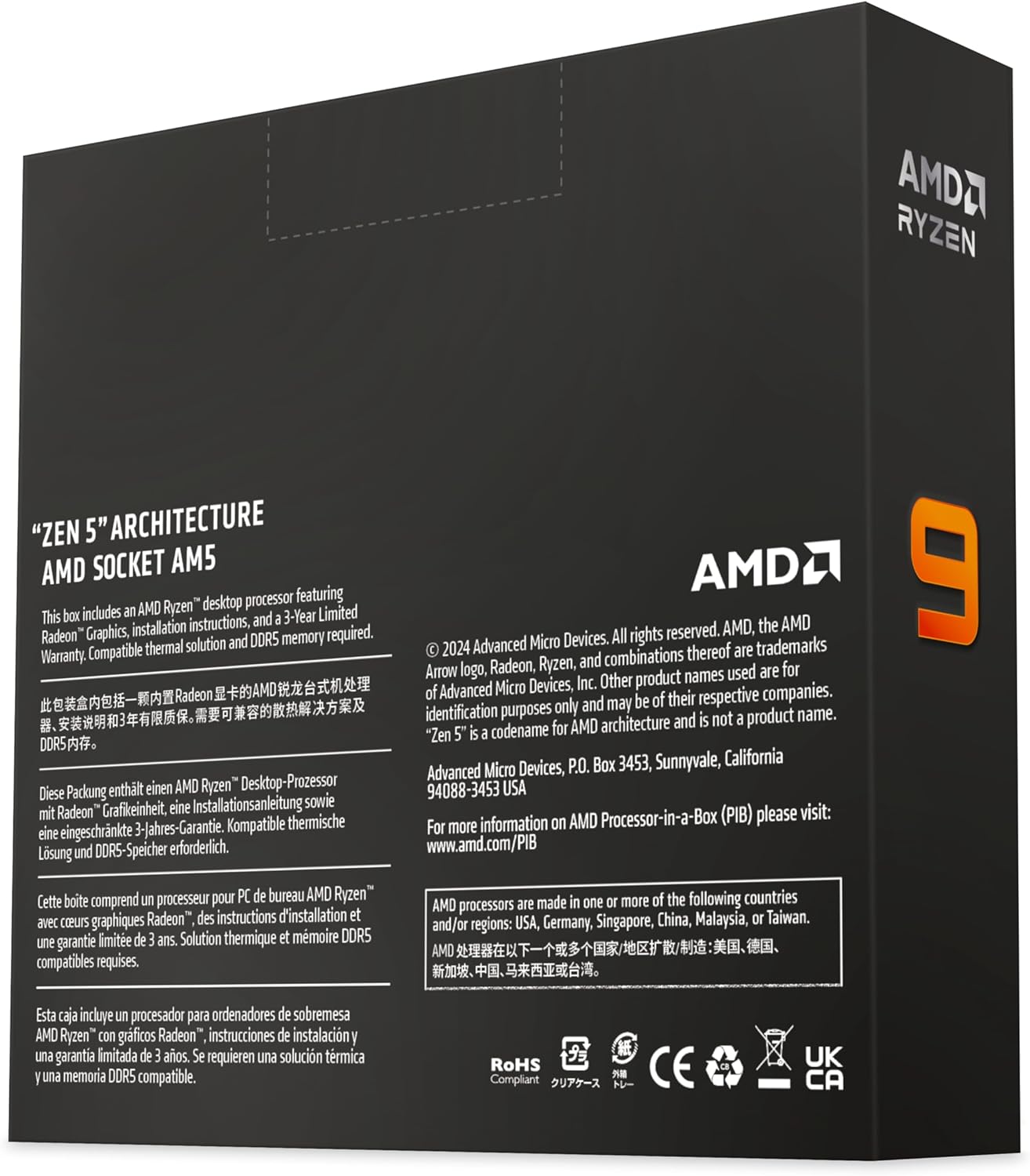 AMD Ryzen™ 9 9950X 16-Core, 32-Thread Unlocked Desktop Processor image 5