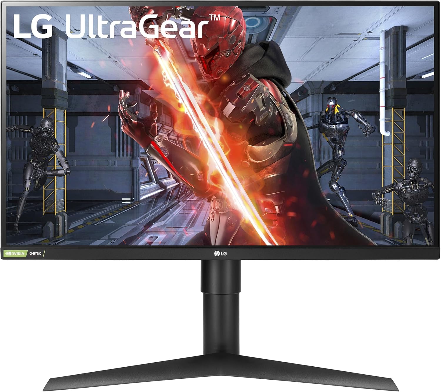 LG UltraGear QHD 27-Inch Gaming Monitor 27GL83A-B - IPS 1ms (GtG), with HDR 10 Compatibility, NVIDIA G-SYNC, and AMD FreeSync, 144Hz, Black image 1