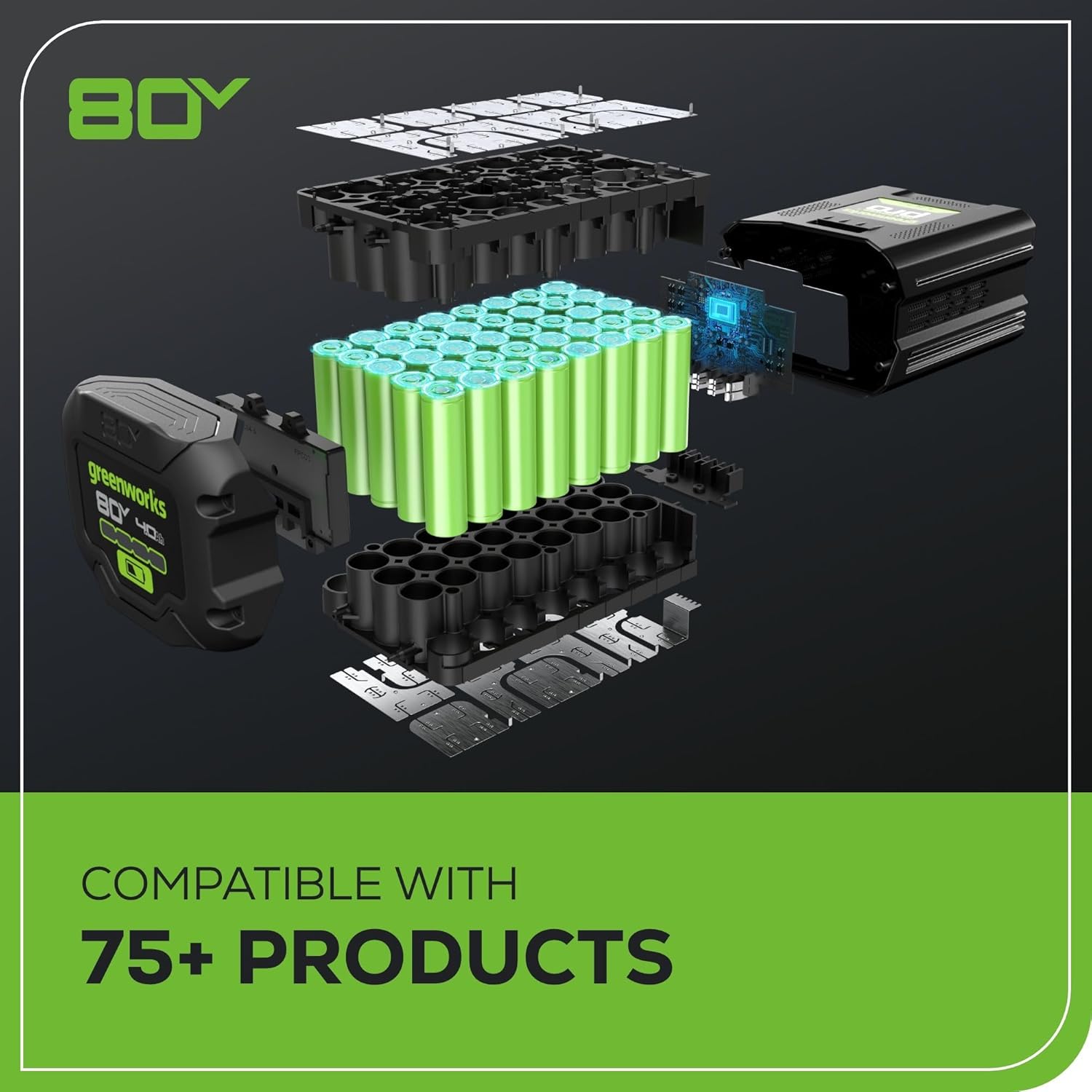 Greenworks 80V 21" Brushless Cordless (Push) Lawn Mower (75+ Compatible Tools), (2) 2.0Ah Batteries and 30 Minute Rapid Charger Included image 14