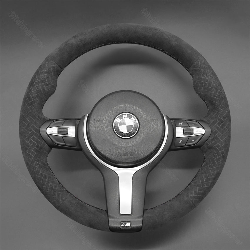 Steering Wheel Cover For BMW F10 F11 F12 F13 F15 F16 F20 F21 F22 F23 F25 F26 F30 F31 F34 F36 F45 image 1