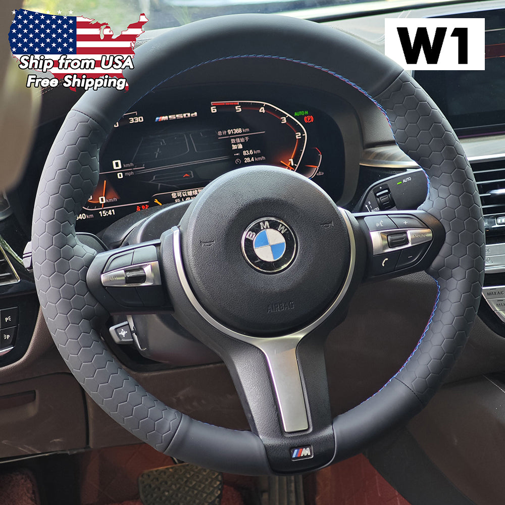 Steering Wheel Cover For BMW F10 F11 F12 F13 F15 F16 F20 F21 F22 F23 F25 F26 F30 F31 F34 F36 F45 image 2