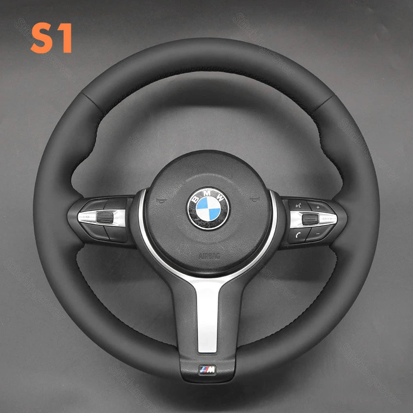 Steering Wheel Cover For BMW F10 F11 F12 F13 F15 F16 F20 F21 F22 F23 F25 F26 F30 F31 F34 F36 F45 image 6