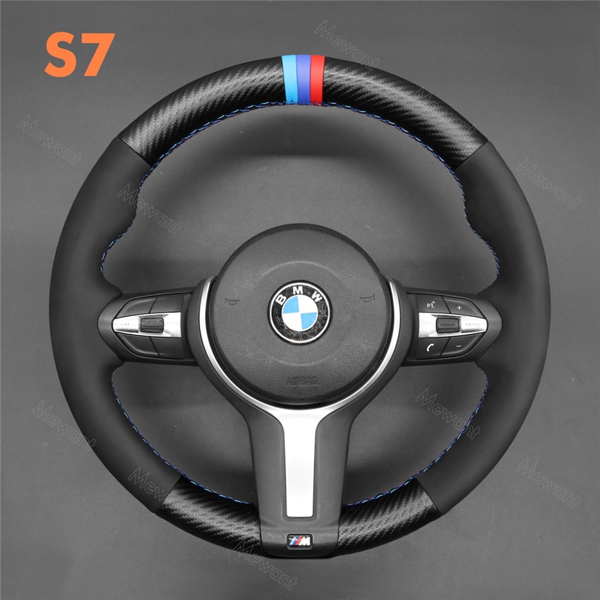 Steering Wheel Cover For BMW F10 F11 F12 F13 F15 F16 F20 F21 F22 F23 F25 F26 F30 F31 F34 F36 F45 image 11