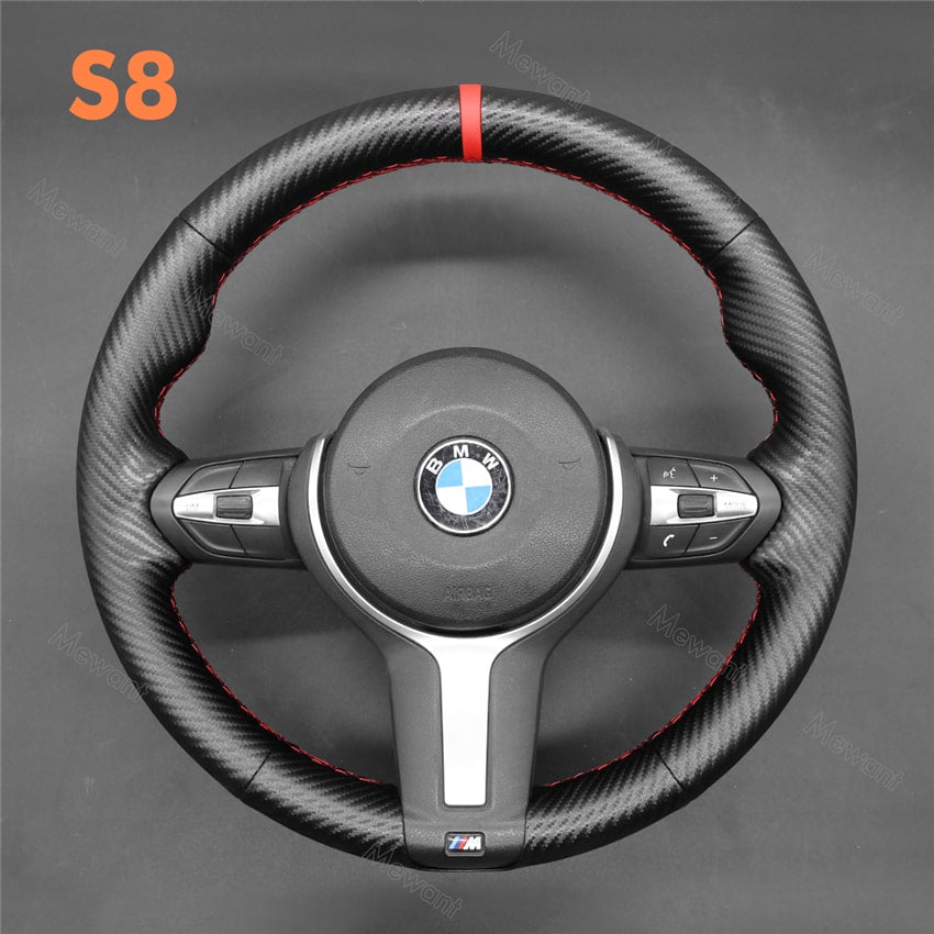 Steering Wheel Cover For BMW F10 F11 F12 F13 F15 F16 F20 F21 F22 F23 F25 F26 F30 F31 F34 F36 F45 image 12