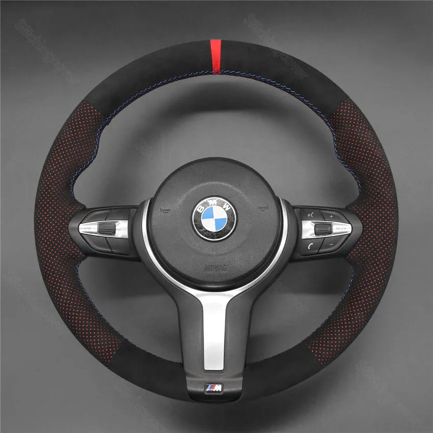 Steering Wheel Cover For BMW F10 F11 F12 F13 F15 F16 F20 F21 F22 F23 F25 F26 F30 F31 F34 F36 F45 image 16
