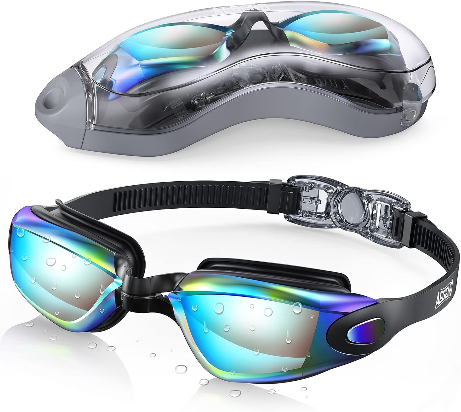 Aegend Swim Goggles, Swimming Goggles No Leaking Full Protection Adult Men Women Youth image 1