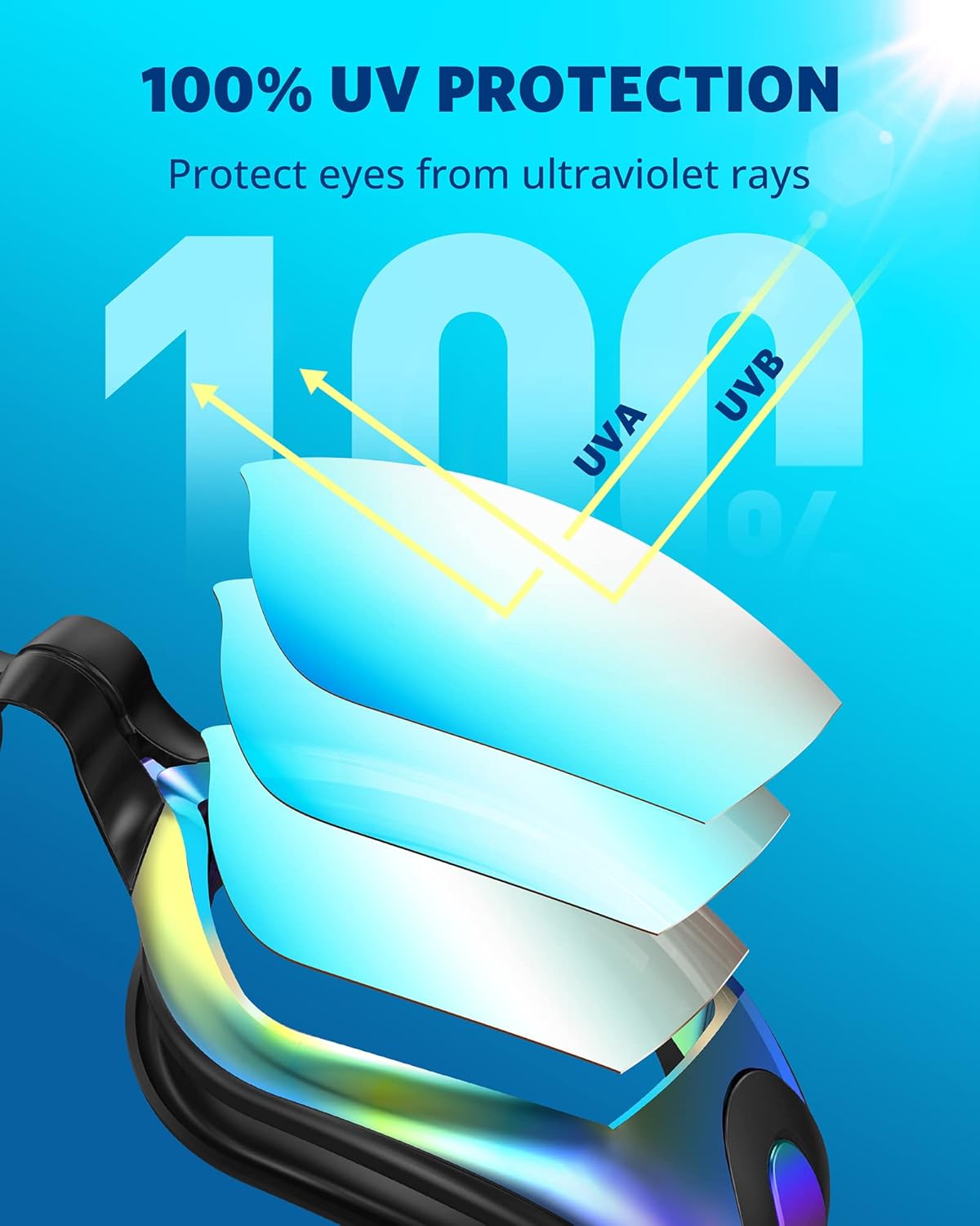 Aegend Swim Goggles, Swimming Goggles No Leaking Full Protection Adult Men Women Youth image 3