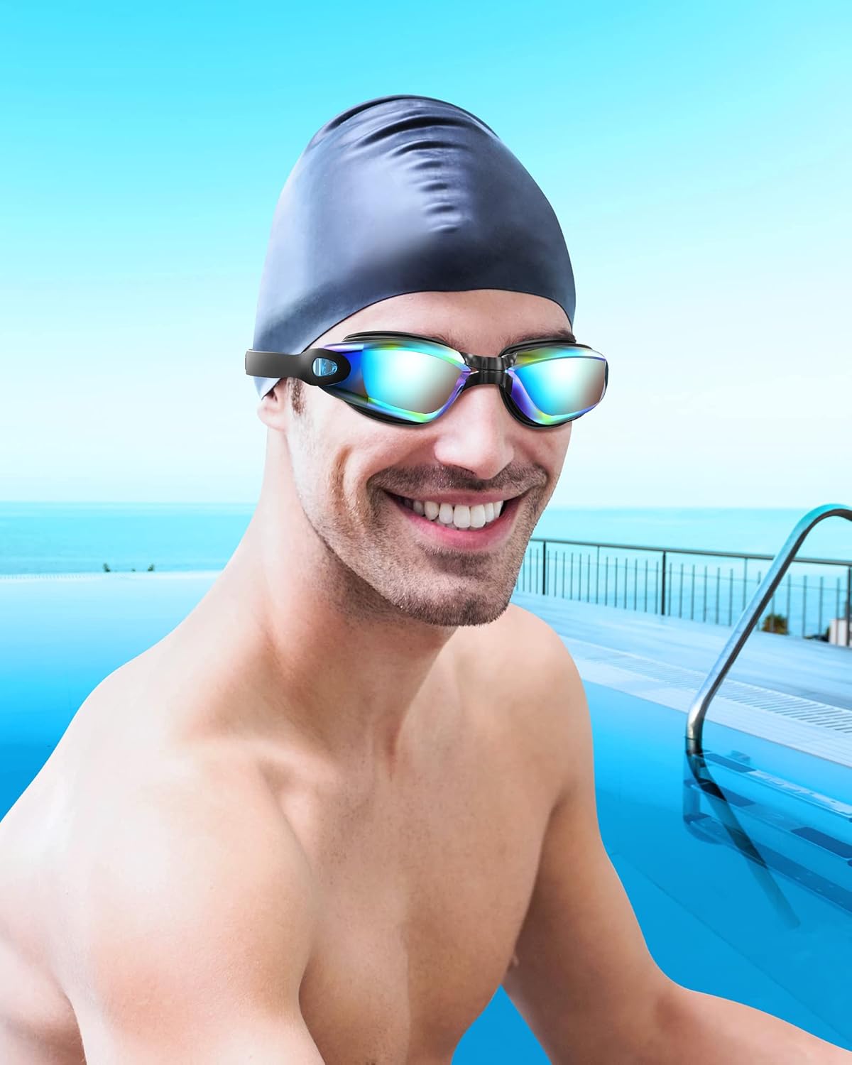 Aegend Swim Goggles, Swimming Goggles No Leaking Full Protection Adult Men Women Youth image 8