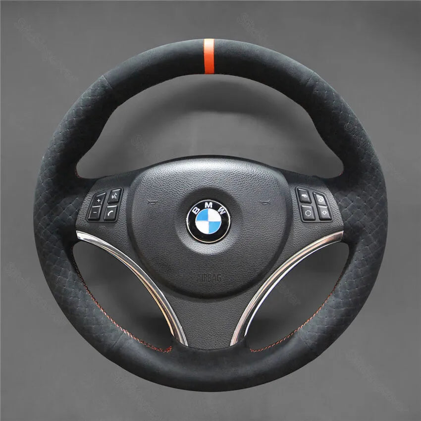Steering Wheel Cover For BMW E81 E82 E84 E87 E88 E90 E91 E92 E93 335i 2005-2013 image 3