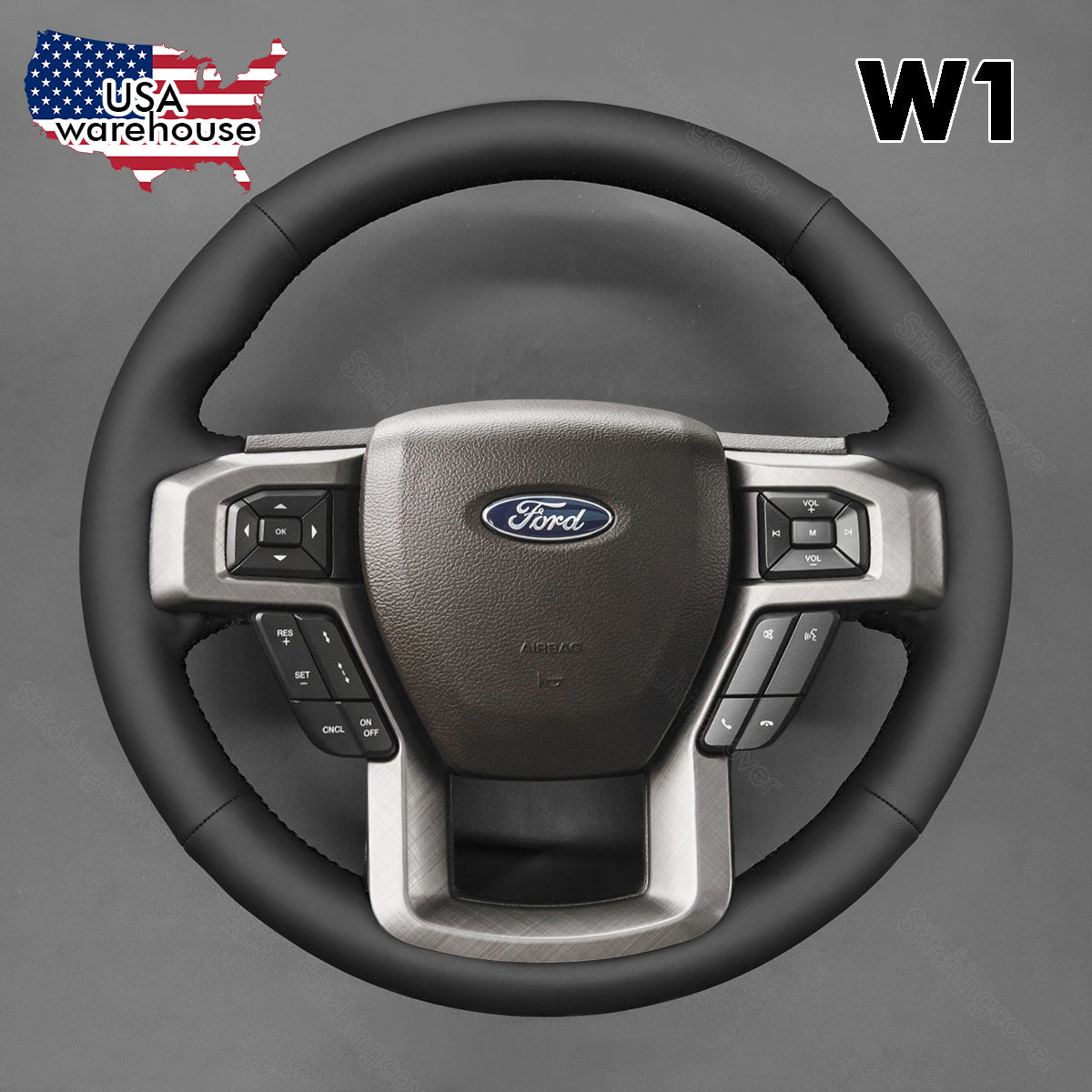 Steering Wheel Cover for Ford F150 F-150 F-250 F-350 F-450 Expedition 2015-2023 image 1
