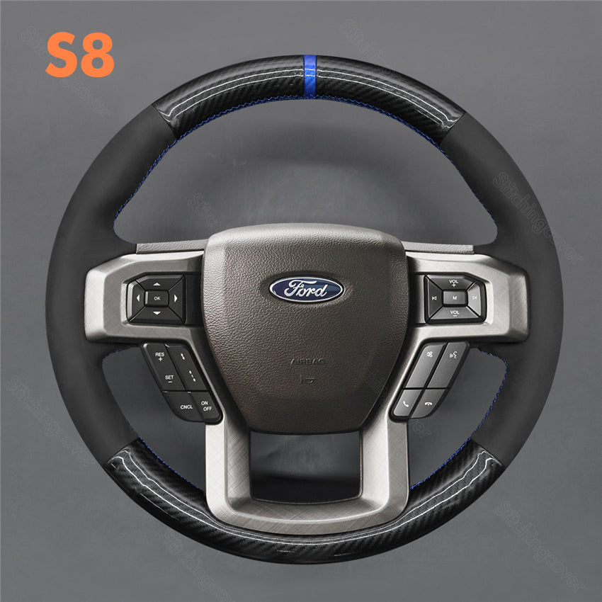 Steering Wheel Cover for Ford F150 F-150 F-250 F-350 F-450 Expedition 2015-2023 image 6