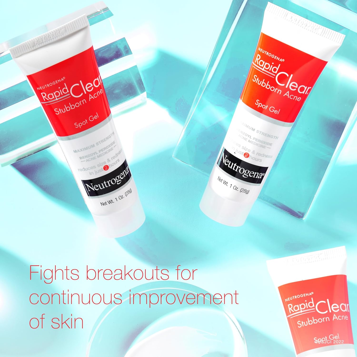 Neutrogena Rapid Clear Stubborn Acne Spot Treatment Gel, Maximum Strength 10% Benzoyl Peroxide Treatment Medication for Acne Prone Skin, Pimple Cream Reduces Size & Redness in 2 Hours, 1 oz image 4