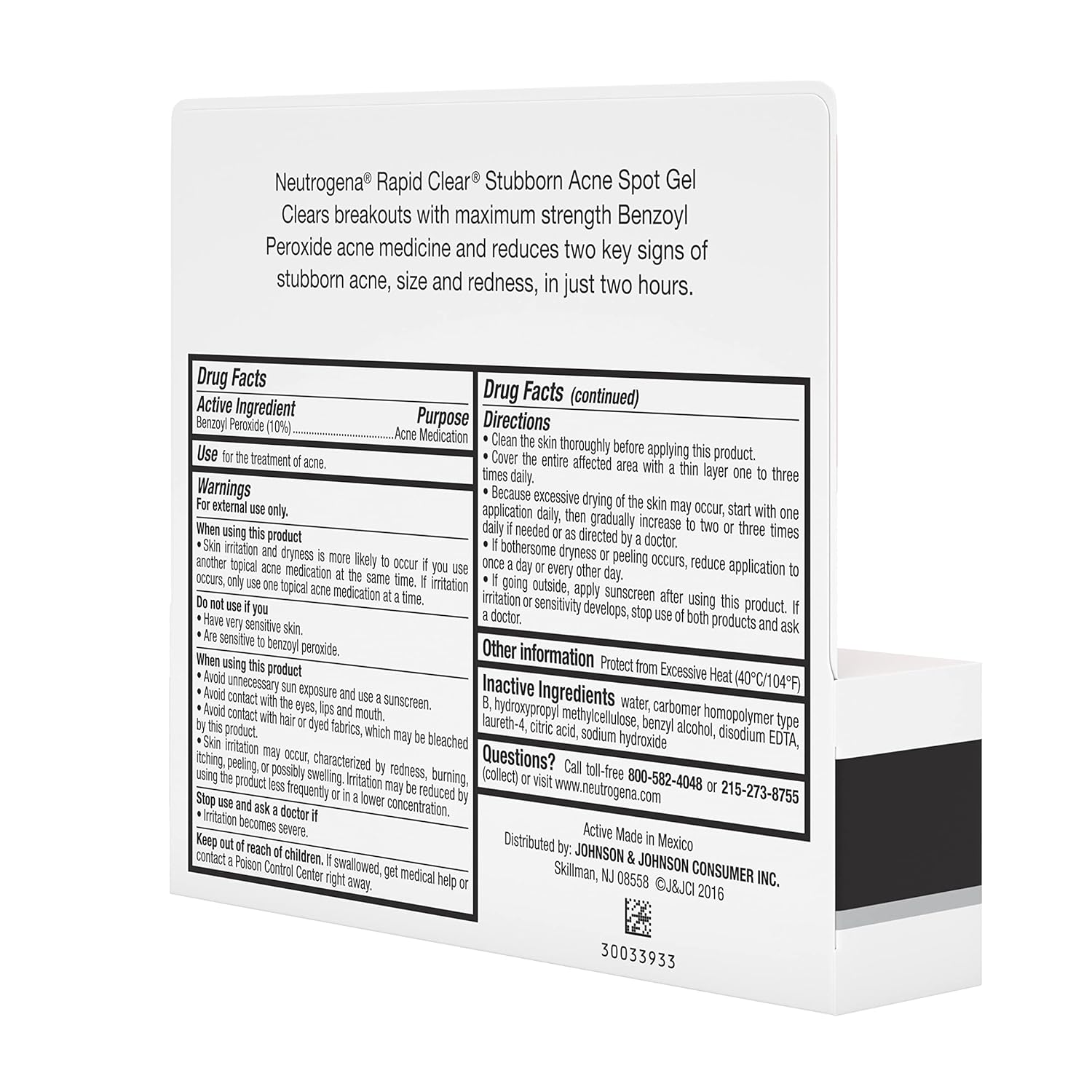 Neutrogena Rapid Clear Stubborn Acne Spot Treatment Gel, Maximum Strength 10% Benzoyl Peroxide Treatment Medication for Acne Prone Skin, Pimple Cream Reduces Size & Redness in 2 Hours, 1 oz image 16