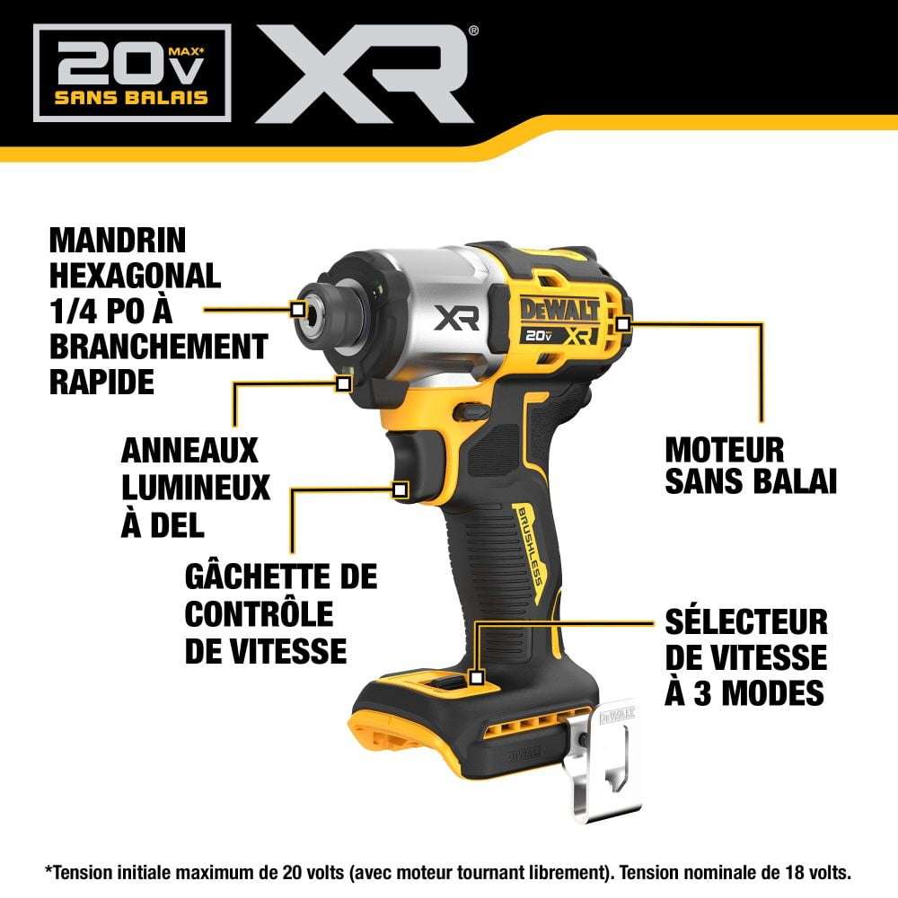DeWalt 20V MAX XR IMPACT DRIVER BARE image 8