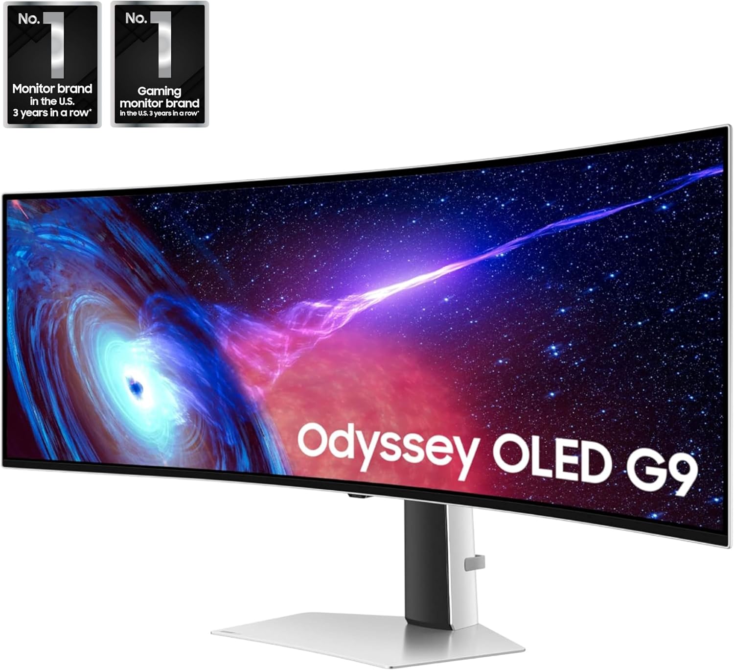 Samsung 49" Odyssey OLED (G93SC) Series Curved Gaming Monitor w QD-OLED, 240Hz, 0.03ms, DQHD, G-Sync Compatible, AMD FreeSync Premium Pro,Height Adjustable Stand,3 Yr Warranty,LS49CG932SNXZA image 2