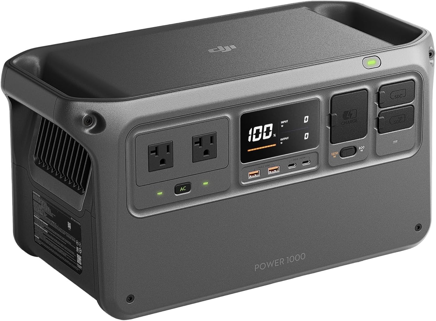 DJI Power 1000 Portable Power Station, 1024Wh LiFePO4 Battery, 2200W (Peak 2600W) AC/140W USB-C Output, 23db Ultra-Silent, Solar Generator For Home Backup, Camping(Solar Panel Optional) image 1