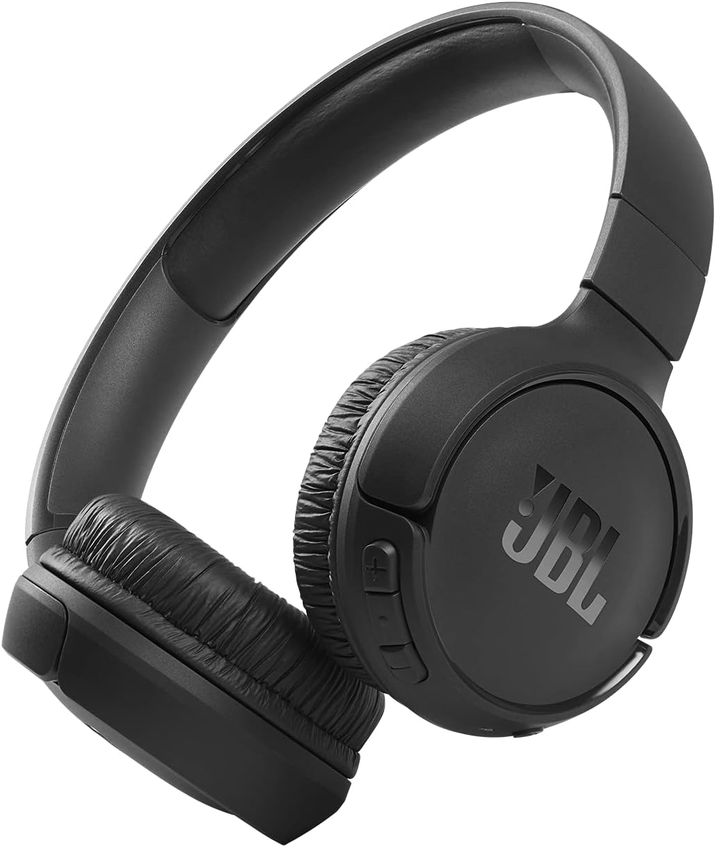 JBL Tune 510BT - Bluetooth headphones with up to 40 hours battery, microphone for call, foldable and comfortable, Android and iOs compatible (Black) image 1