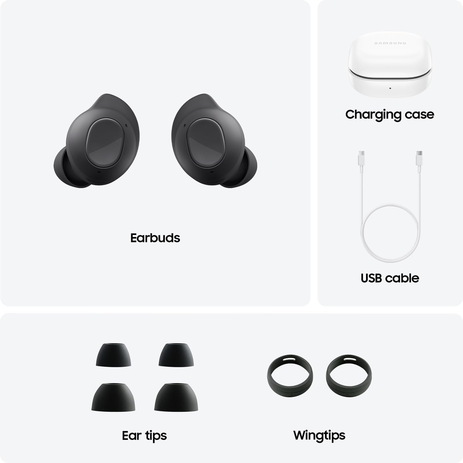 Samsung Galaxy Buds FE True Wireless Bluetooth Earbuds, Comfort and Secure in Ear Fit, Auto Switch Audio, Touch Control, Built-in Voice Assistant, Graphite [US Version, 1Yr Manufacturer Warranty] image 10
