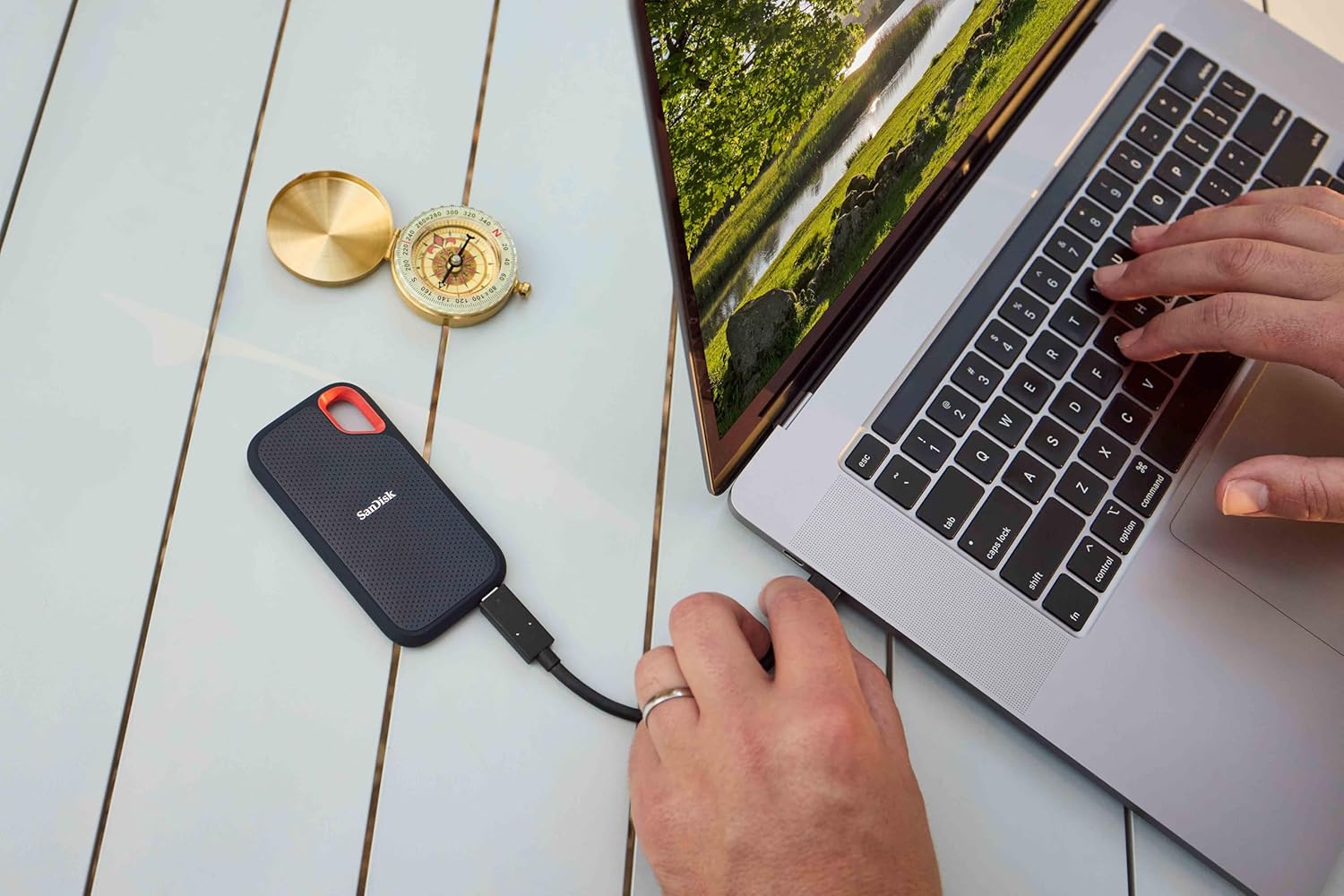 SanDisk 8TB Extreme Portable SSD - Up to 1050MB/s, USB-C, USB 3.2 Gen 2, IP65 Water and Dust Resistance, Updated Firmware - External Solid State Drive - SDSSDE61-8T00-G25 image 2