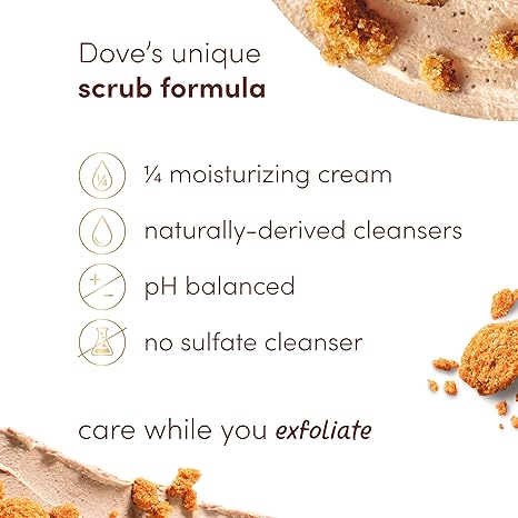 Dove Brown Sugar and Coconut Butter Body Scrub Exfoliates and Deeply Nourishes for Smooth, Radiant Skin 15 oz image 5