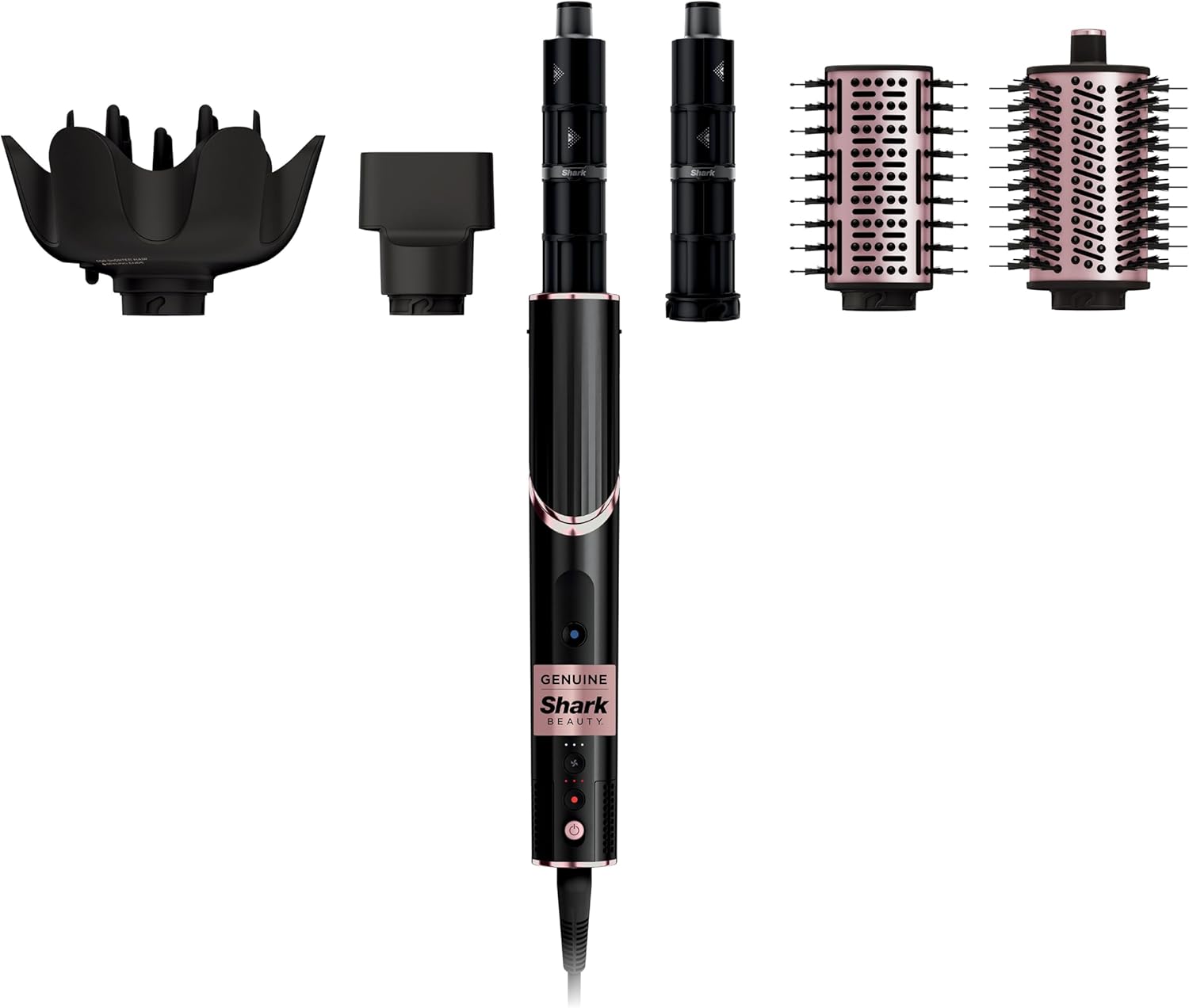 Shark Hair Dryer | FlexStyle Hair Styling System | Portable & Powerful Blow Dryer Brush | Hair Curler & Volumizer | 6 Styling Tools Included | Best for All Hair Types | Black | HD440BK image 1