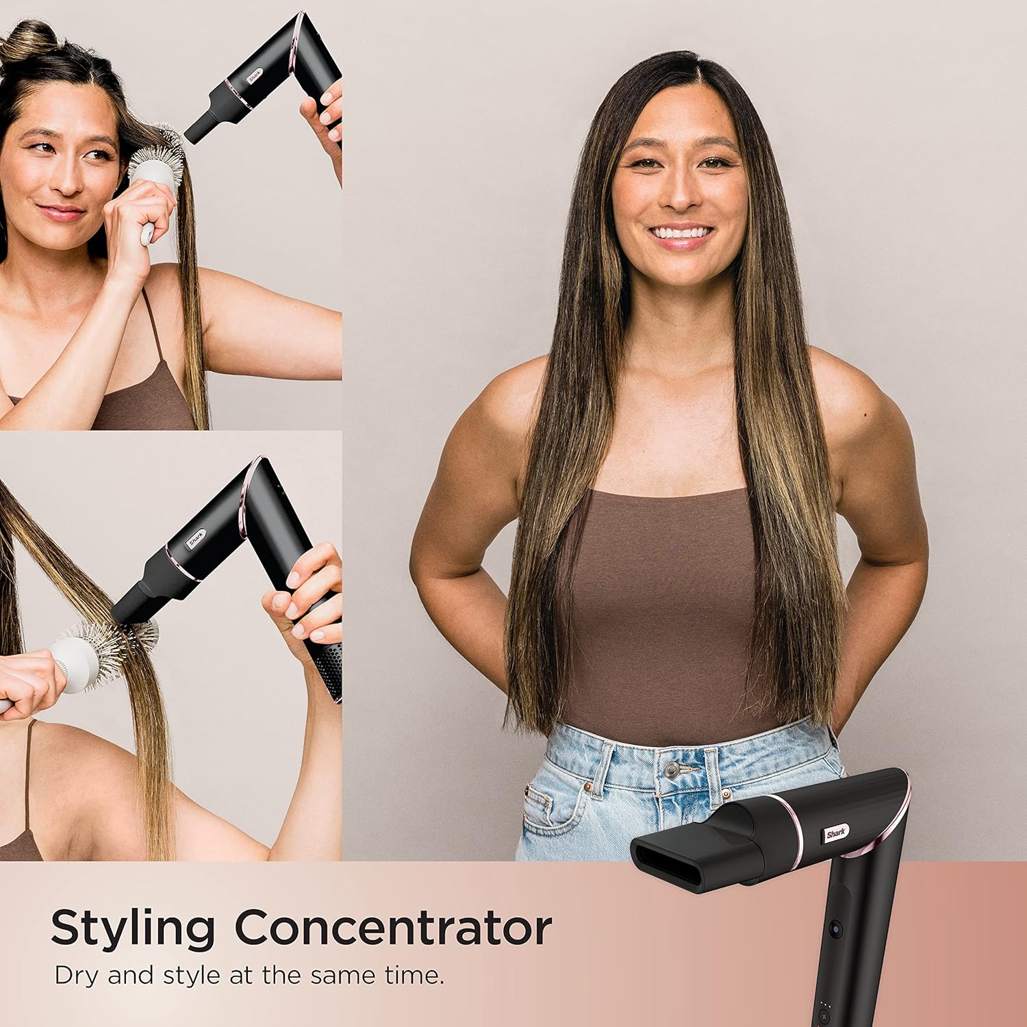 Shark Hair Dryer | FlexStyle Hair Styling System | Portable & Powerful Blow Dryer Brush | Hair Curler & Volumizer | 6 Styling Tools Included | Best for All Hair Types | Black | HD440BK image 5