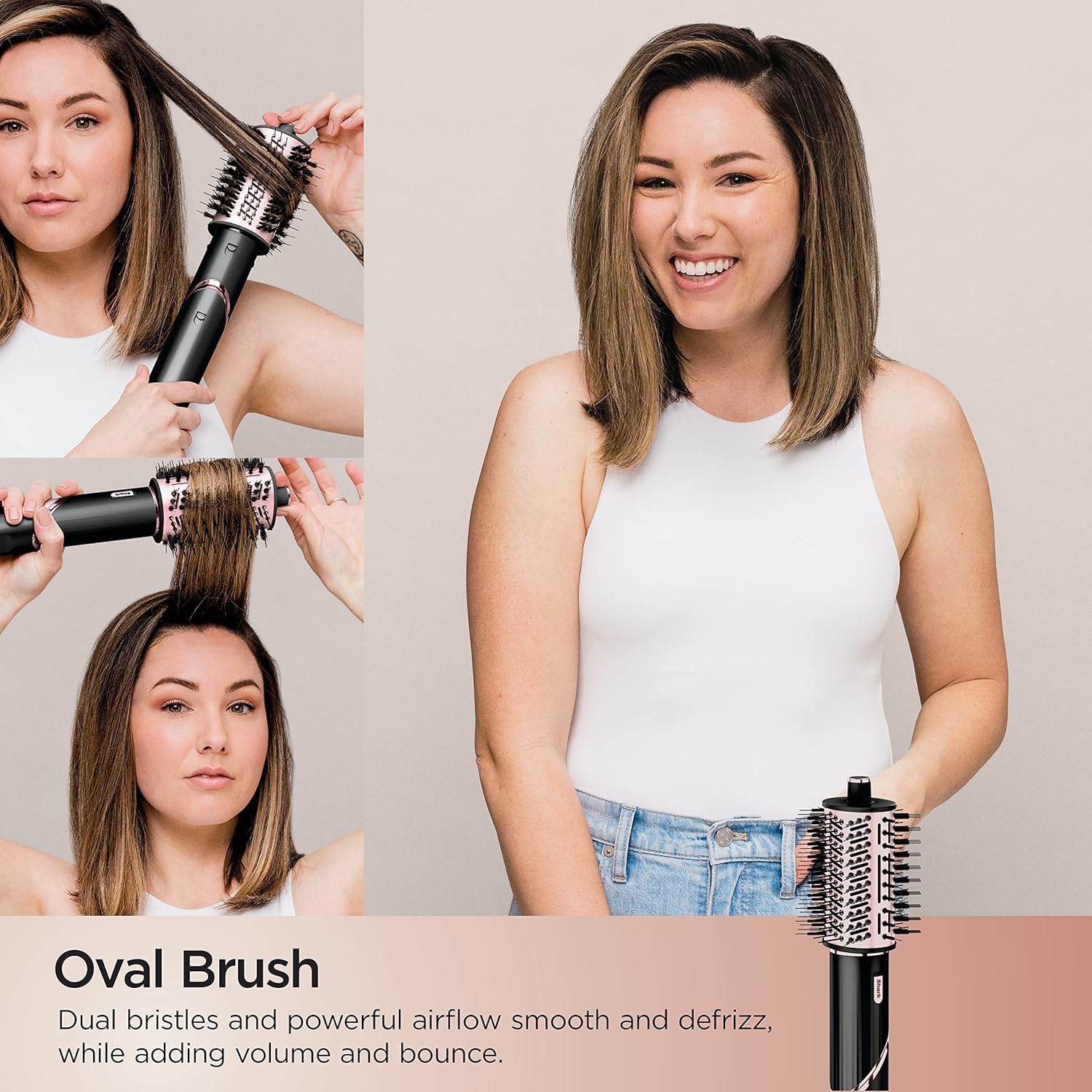 Shark Hair Dryer | FlexStyle Hair Styling System | Portable & Powerful Blow Dryer Brush | Hair Curler & Volumizer | 6 Styling Tools Included | Best for All Hair Types | Black | HD440BK image 7