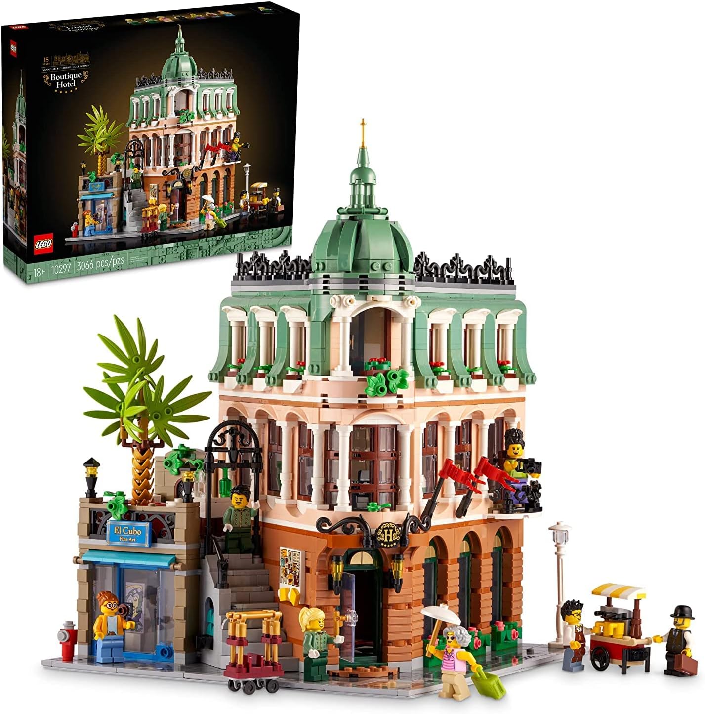 LEGO Icons Boutique Hotel Model Kits - Bedroom or Office Decor for Men & Women, Ages 18+ - Building Blocks for Adults for Display - Gift Idea - 10297 image 1