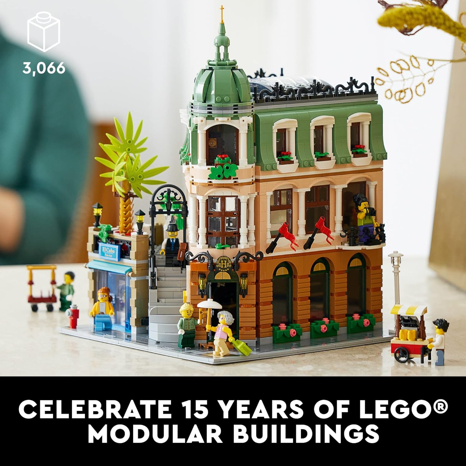 LEGO Icons Boutique Hotel Model Kits - Bedroom or Office Decor for Men & Women, Ages 18+ - Building Blocks for Adults for Display - Gift Idea - 10297 image 2