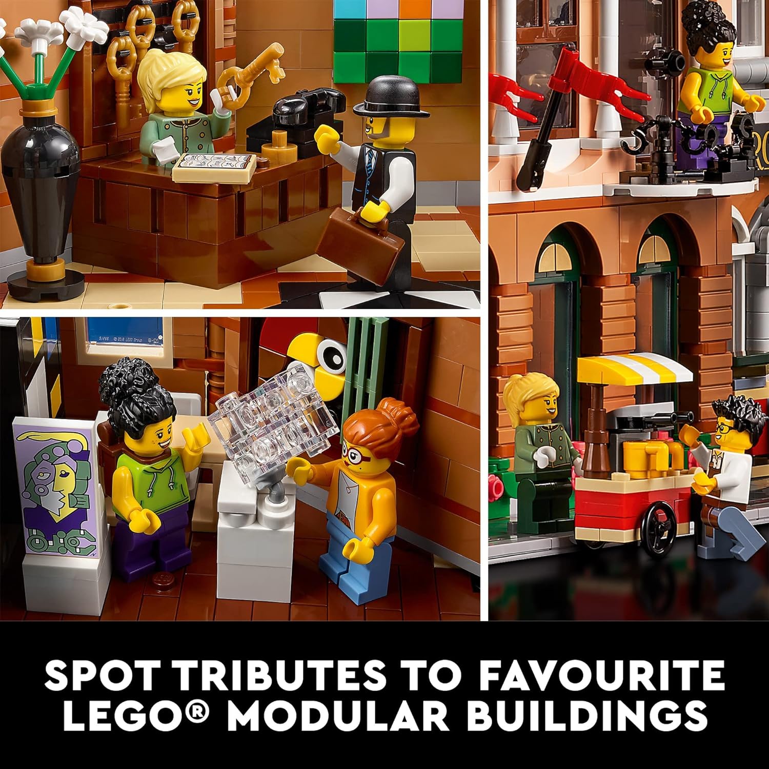 LEGO Icons Boutique Hotel Model Kits - Bedroom or Office Decor for Men & Women, Ages 18+ - Building Blocks for Adults for Display - Gift Idea - 10297 image 4