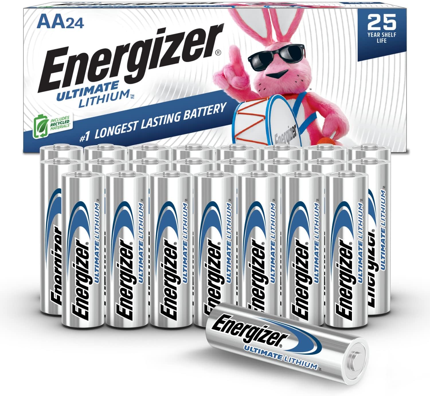 Energizer Ultimate Lithium AA Batteries Pack, 1.5V AA Batteries, 24 Count image 1