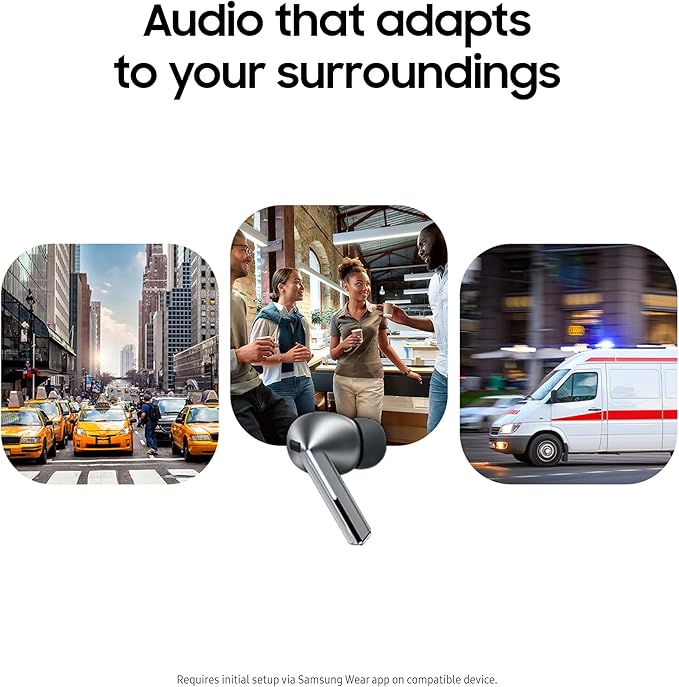 Samsung Galaxy Buds 3 Pro AI True Wireless Bluetooth Earbuds, Noise Cancelling, Sound Optimization, Redesigned Comfort Fit, White [US Version, Amazon Exclusive, 2Yr Warranty] image 2