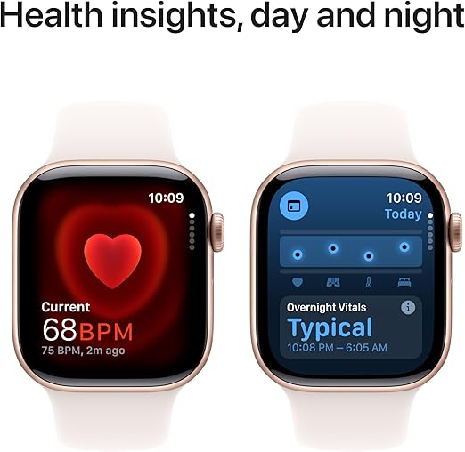 Apple Watch Series 10 [GPS 42mm] with Rose Gold Aluminium Case with Light Blush Sport Band - S/M. Fitness Tracker, ECG App, Always-On Retina Display, Water Resistant with AppleCare+ (2-years) image 5
