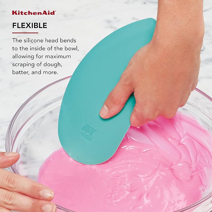 KitchenAid Gourmet Bowl Scraper, Set of 2, Aqua Sky and Storm Grey image 4