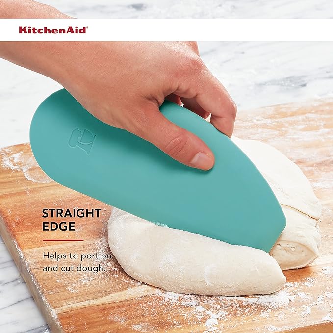 KitchenAid Gourmet Bowl Scraper, Set of 2, Aqua Sky and Storm Grey image 5