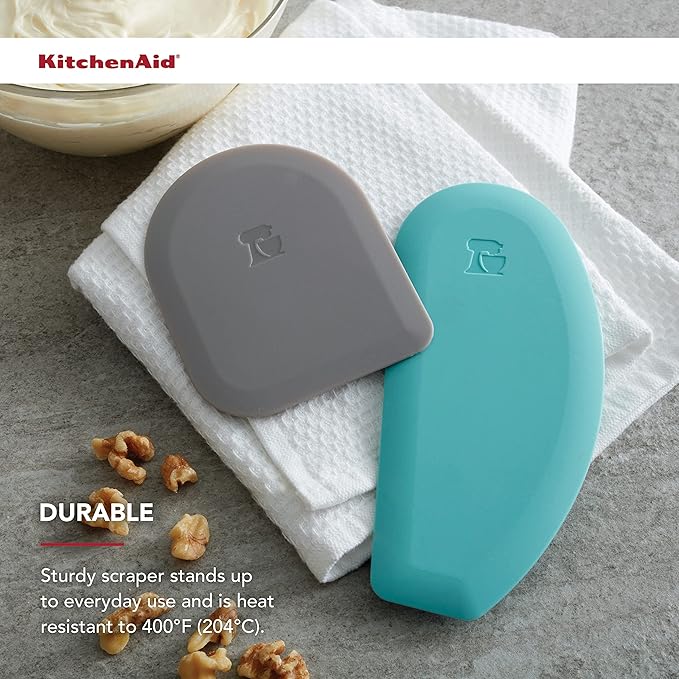 KitchenAid Gourmet Bowl Scraper, Set of 2, Aqua Sky and Storm Grey image 6